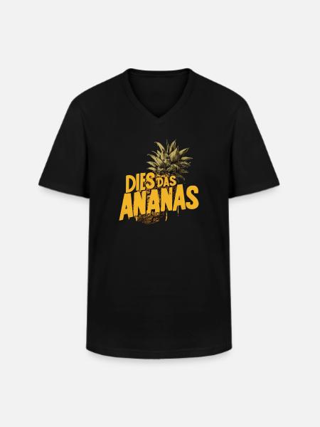THIS THE PINEAPPLE – Funny Saying Pineapple - Men's V-Neck T-Shirt - black