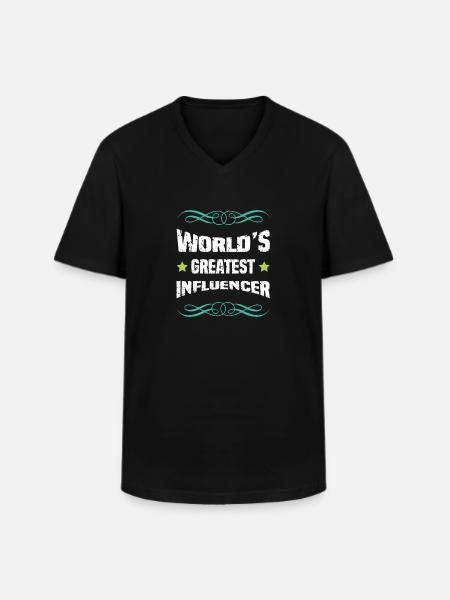 World's Best Influencer - Men's V-Neck T-Shirt - black