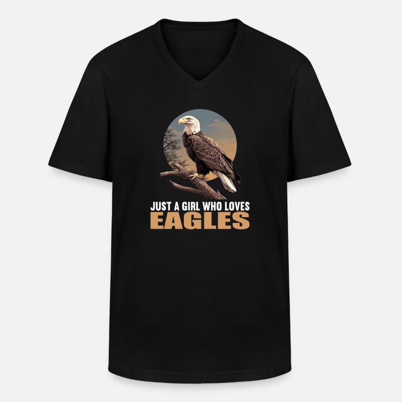 Adler - Männer-T-Shirt mit V-Ausschnitt - Schwarz