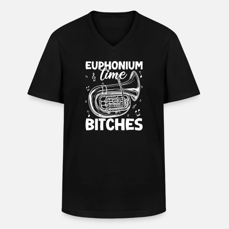 Baritone Player Time Bitches Euphonium - Men's V-Neck T-Shirt - black
