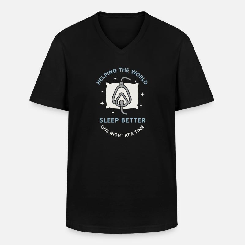 Sleep Technologist Polysomnographic Tech Rpsgt - Men's V-Neck T-Shirt - black