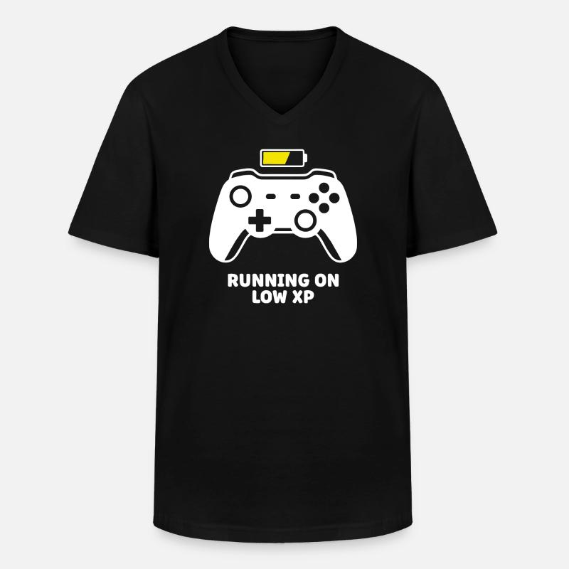 Running on Low XP Controller - Männer-T-Shirt mit V-Ausschnitt - Schwarz