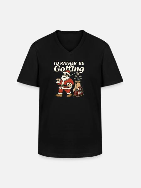 Funny Golf Shirt Christmas Gift Golfer - Men's V-Neck T-Shirt - black