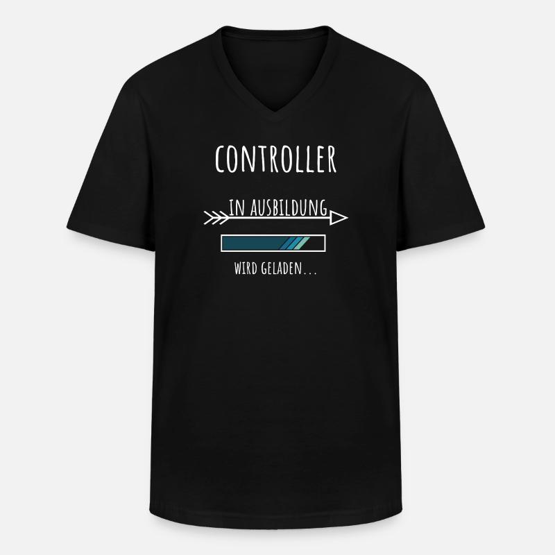 Controlling Studium Beruf Ausbildung Controller - Männer-T-Shirt mit V-Ausschnitt - Schwarz