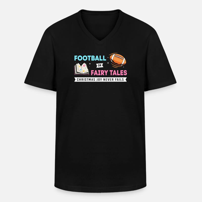 Werdende Mutter Weihnachten Gender Reveal - Männer-T-Shirt mit V-Ausschnitt - Schwarz