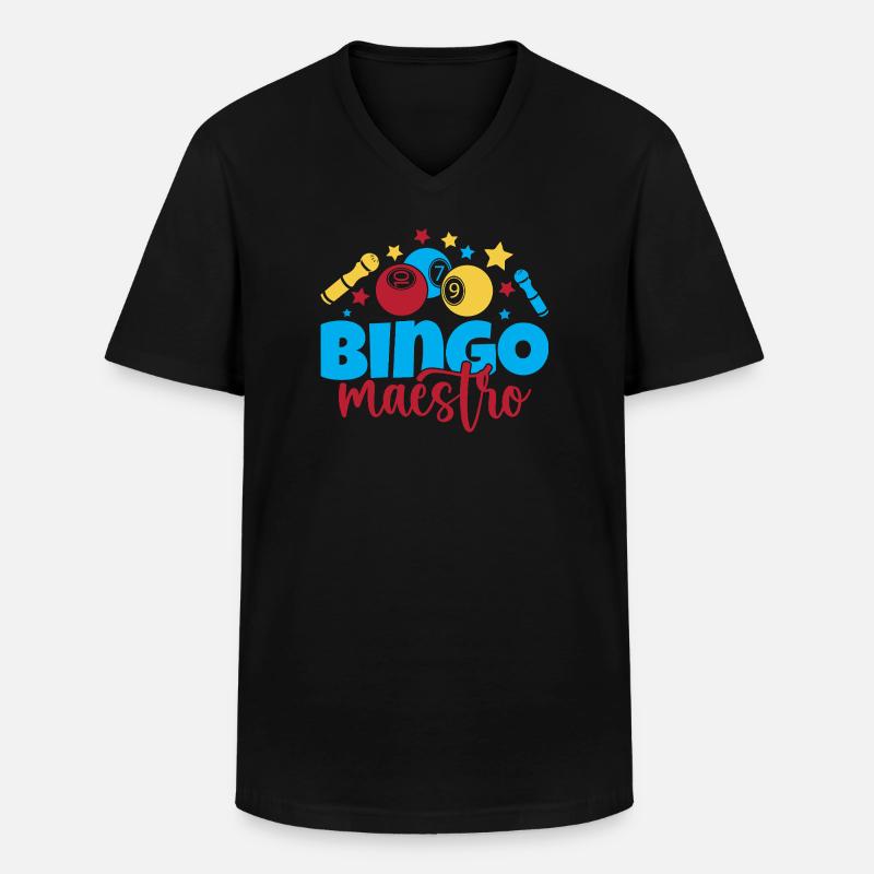 Bingo Game Maestro Bingo - Männer-T-Shirt mit V-Ausschnitt - Schwarz