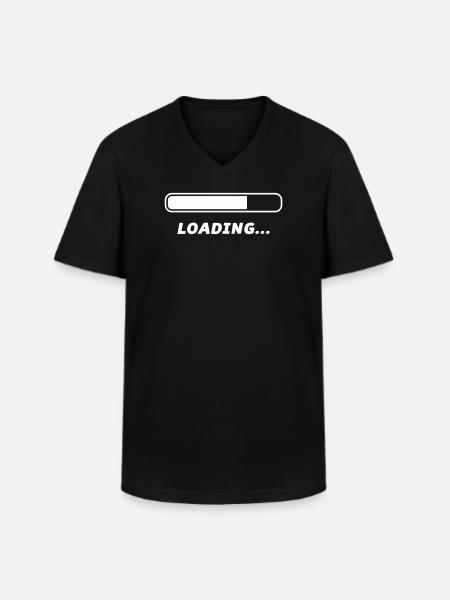 Loading - Men's V-Neck T-Shirt - black