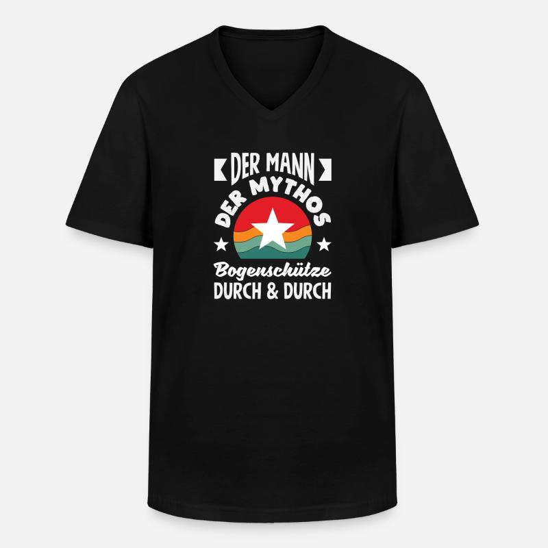 Bogenschießen Bogenschütze Geschenk - Männer-T-Shirt mit V-Ausschnitt - Schwarz