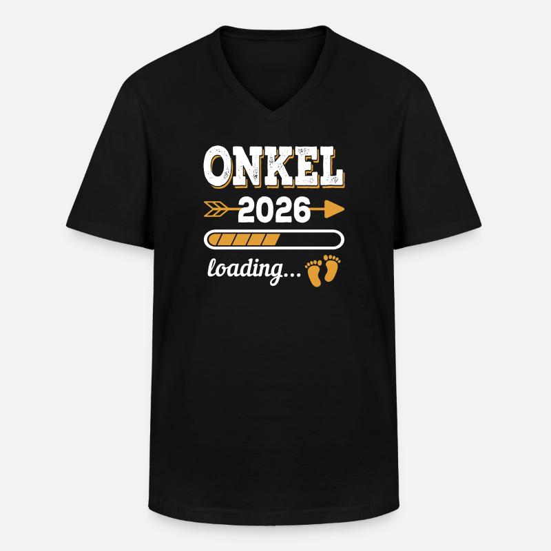 Uncle 2026 Loading Future Uncle Gift - Men's V-Neck T-Shirt - black