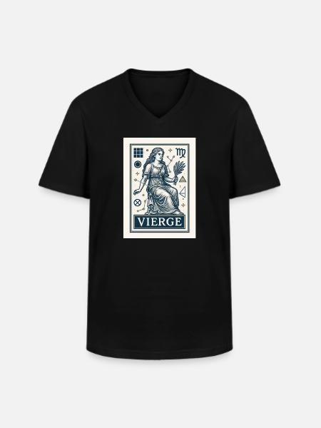 Virgo Star Sign - Astrology - Men's V-Neck T-Shirt - black