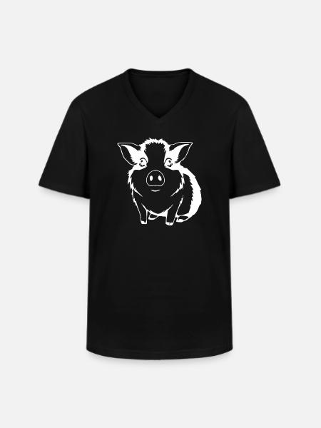 Guinea Pig T-shirt Gift - Men's V-Neck T-Shirt - black