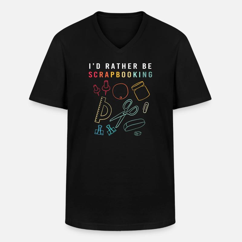 Scrapbook Scrapbooking - Männer-T-Shirt mit V-Ausschnitt - Schwarz