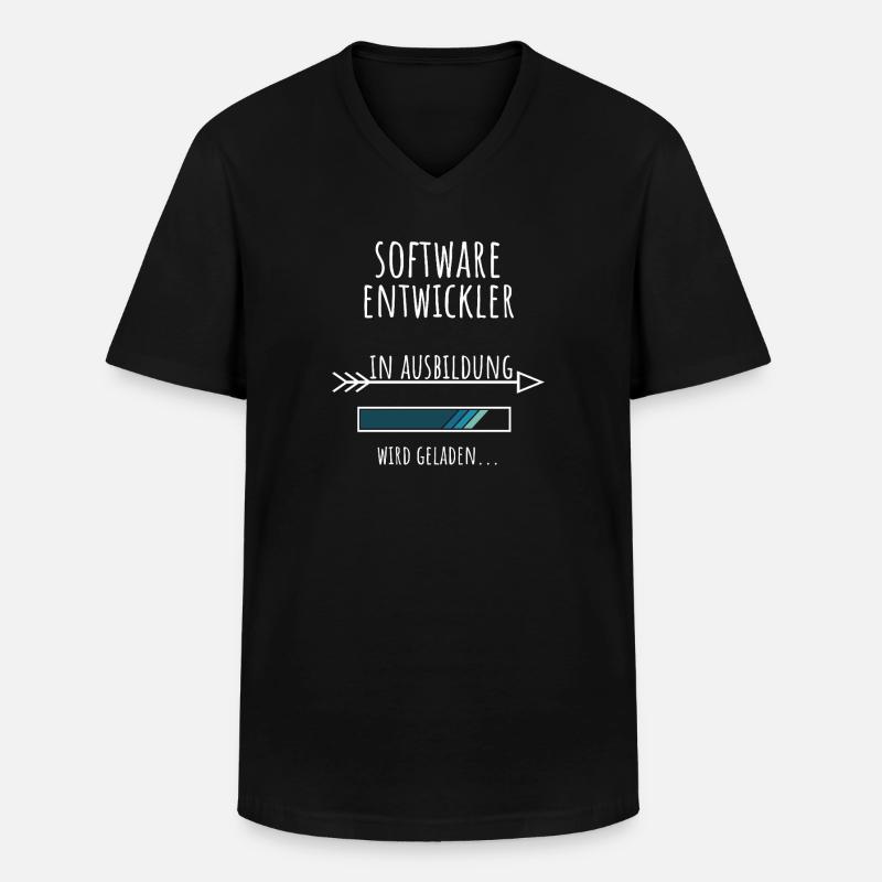 Computer Science Studies Profession Software Developer - Men's V-Neck T-Shirt - black