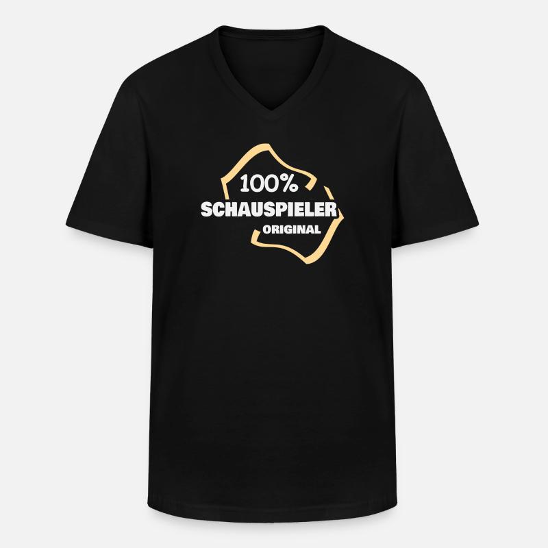 Schauspieler als Beruf - Männer-T-Shirt mit V-Ausschnitt - Schwarz