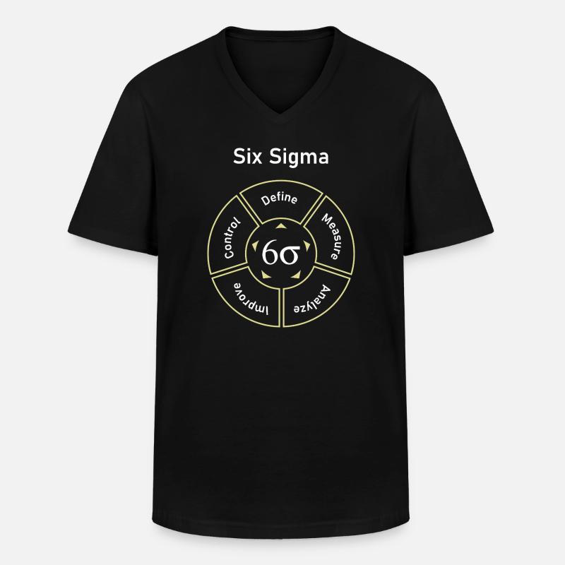 Six Sigma-proces definerer mål - Klassisk herre T-shirt med V-udskæring - sort
