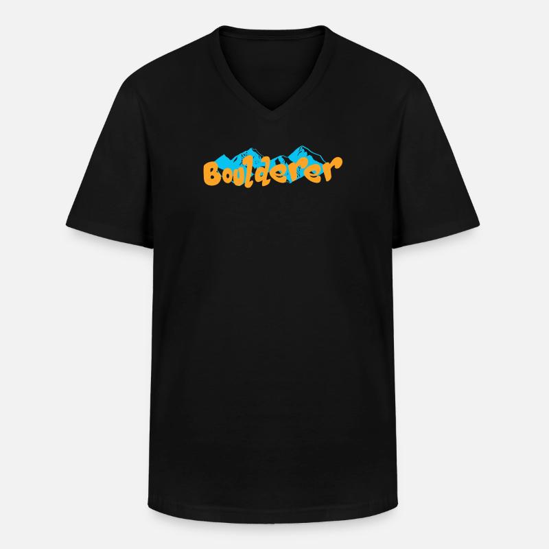 Bouldern Boulderer - Männer-T-Shirt mit V-Ausschnitt - Schwarz