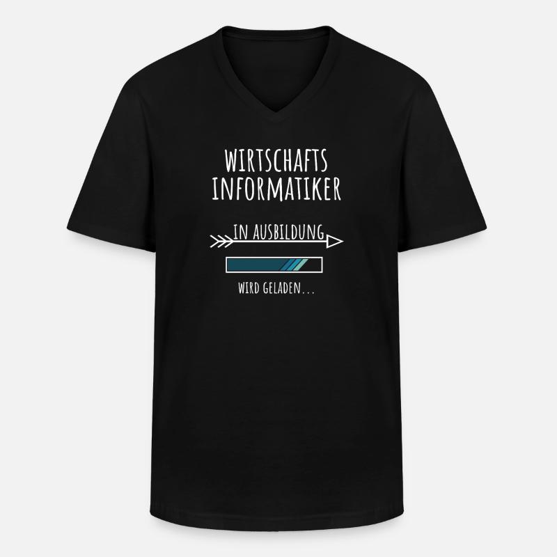 Wirtschaftsinformatik Studium Beruf Ausbildung - Männer-T-Shirt mit V-Ausschnitt - Schwarz