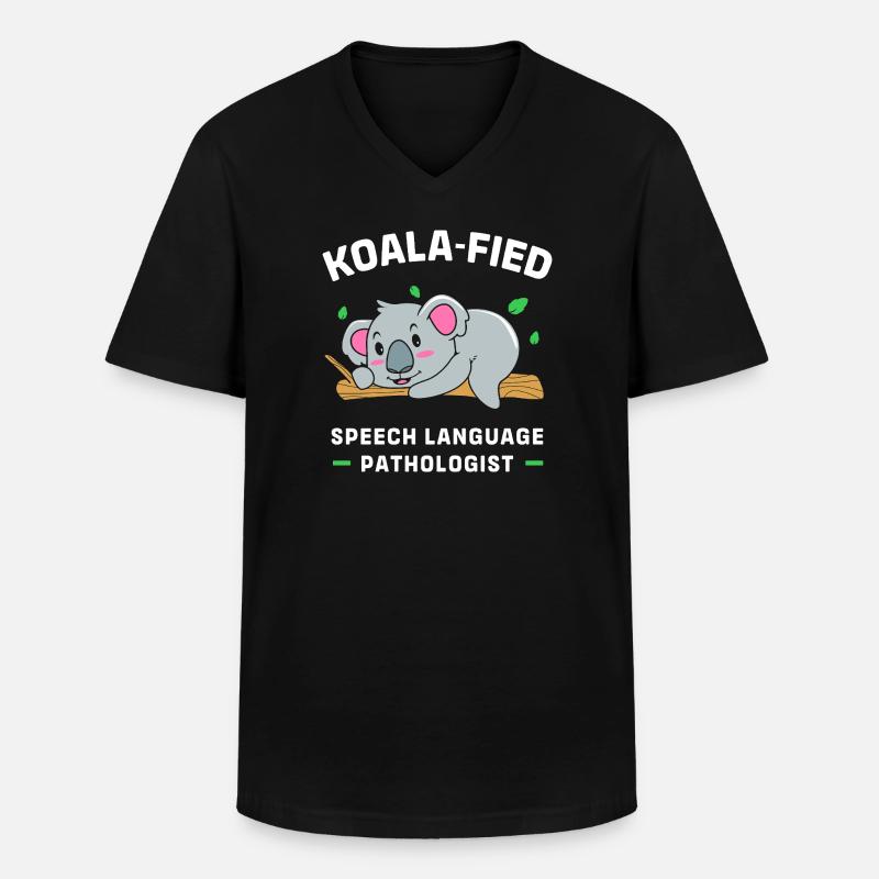 Speech Pathologist SLP Speech Therapist - Men's V-Neck T-Shirt - black