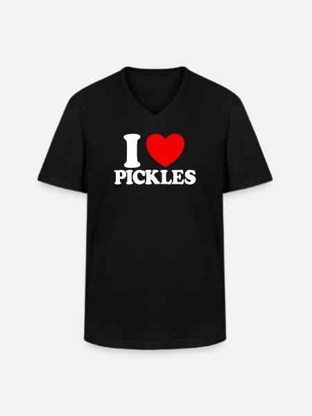 I love cucumbers I love cucumbers - Men's V-Neck T-Shirt - black