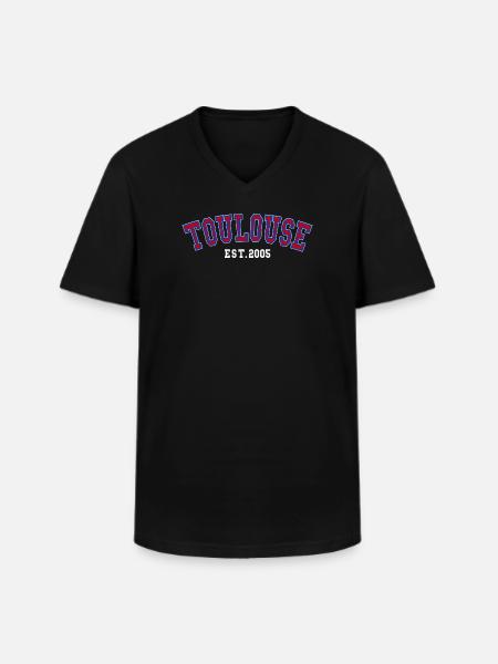 Toulouse Est. 2005 - Men's V-Neck T-Shirt - black