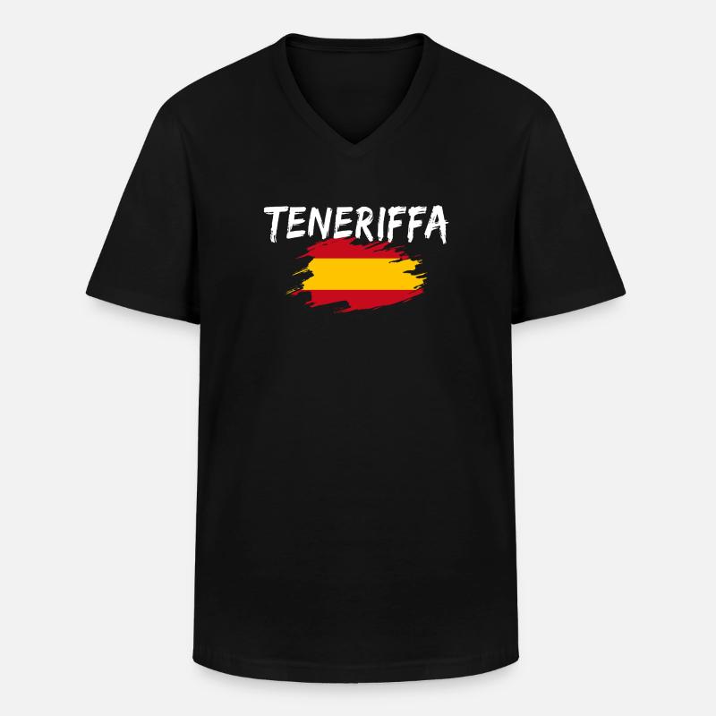 Teneriffa Insel Spanien - Männer-T-Shirt mit V-Ausschnitt - Schwarz