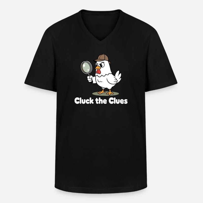 Cluck der Spürnase - Männer-T-Shirt mit V-Ausschnitt - Schwarz