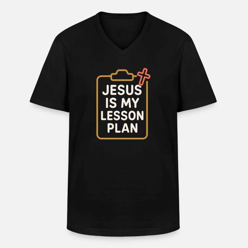 Christlicher Lehrer, Glaubensbasierter - Männer-T-Shirt mit V-Ausschnitt - Schwarz