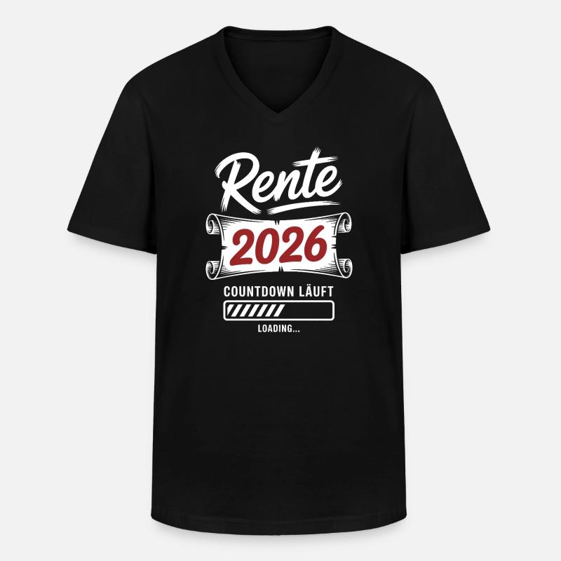 Rente2026 Countdown - Männer-T-Shirt mit V-Ausschnitt - Schwarz