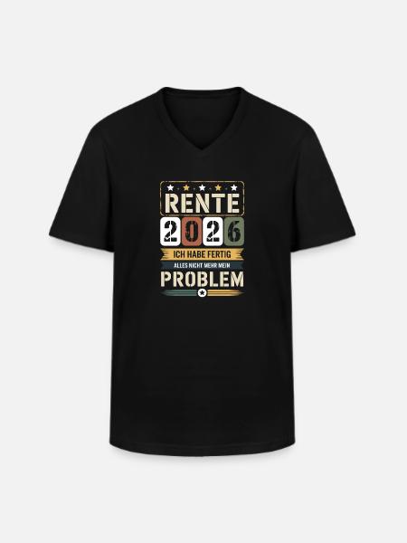 Pension 2026 I'm done - Men's V-Neck T-Shirt - black