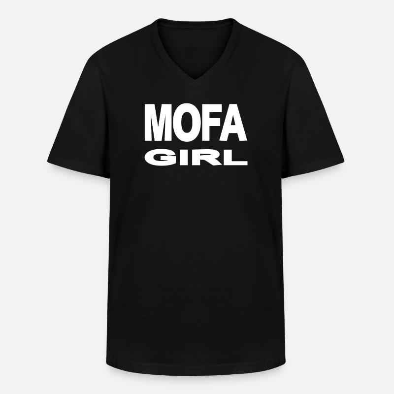 Mofa - Männer-T-Shirt mit V-Ausschnitt - Schwarz