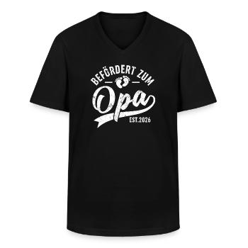 Befördert Zum Opa est. 2026 Stolzer Opa 2026 - Männer-T-Shirt mit V-Ausschnitt - Schwarz - Vorne - AI Model Male 178 dark (178cm)