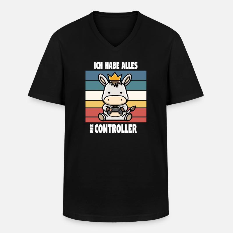 I have everything under controller - Men's V-Neck T-Shirt - black