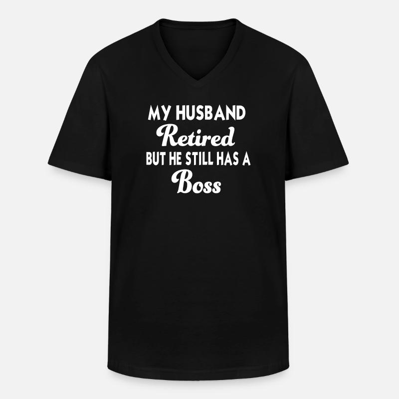 Retired Husband – Lustiges Tshirt - Männer-T-Shirt mit V-Ausschnitt - Schwarz