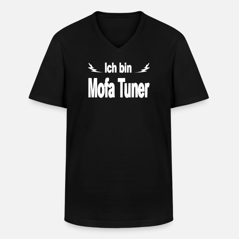 Mofa - Männer-T-Shirt mit V-Ausschnitt - Schwarz