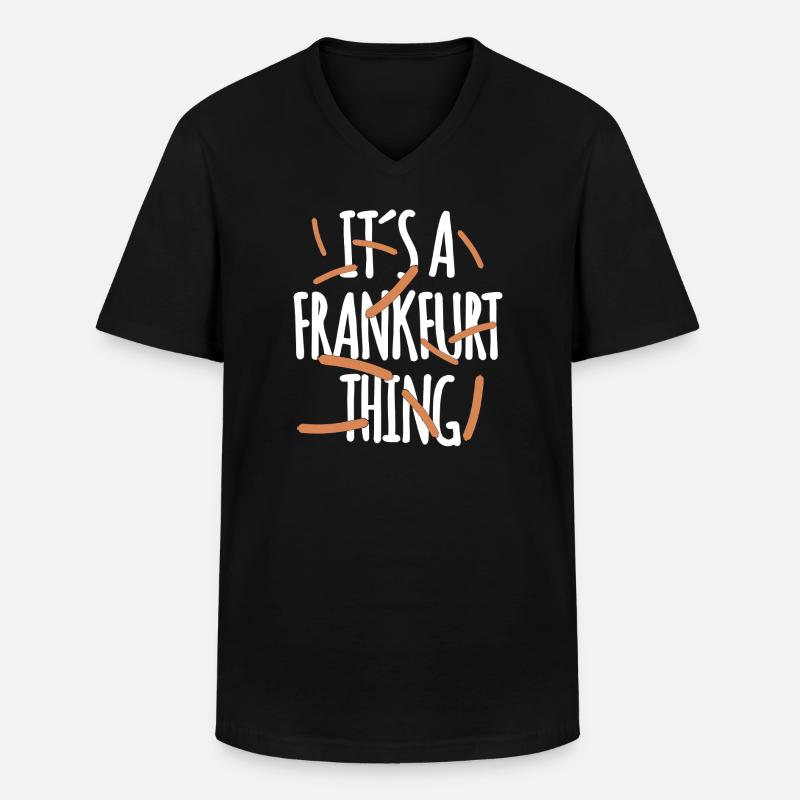 It's a Frankfurt Thing - Männer-T-Shirt mit V-Ausschnitt - Schwarz