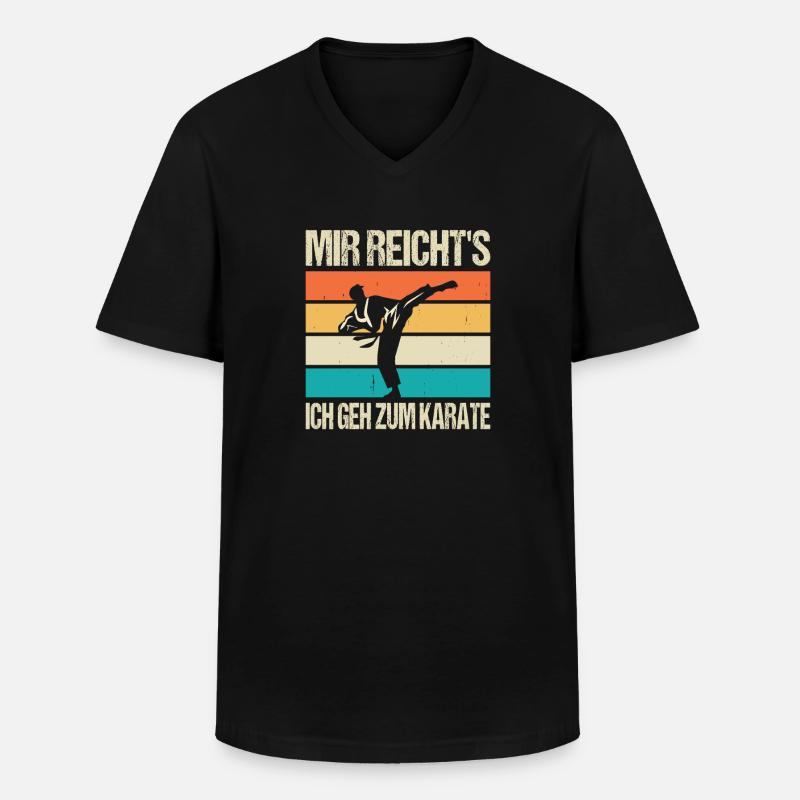 Karate Training Geschenke Karatetraining - Männer-T-Shirt mit V-Ausschnitt - Schwarz