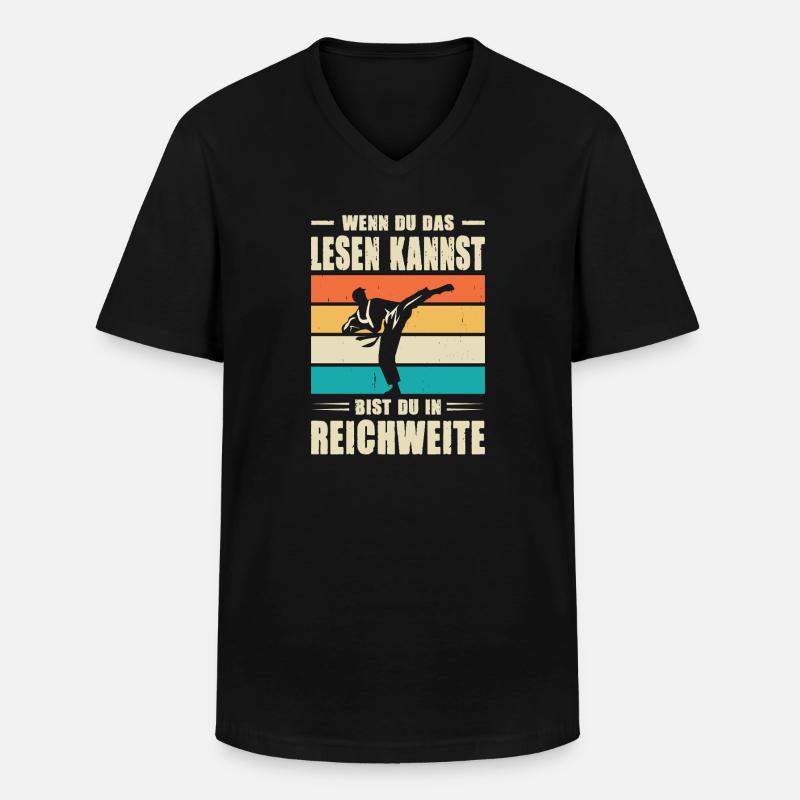 Karate Training Geschenke Karatetraining - Männer-T-Shirt mit V-Ausschnitt - Schwarz