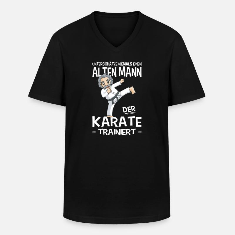 Karate Training Geschenke Karatetraining - Männer-T-Shirt mit V-Ausschnitt - Schwarz