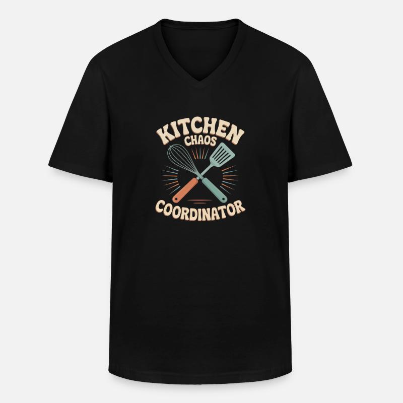 Küchenhumor - Männer-T-Shirt mit V-Ausschnitt - Schwarz