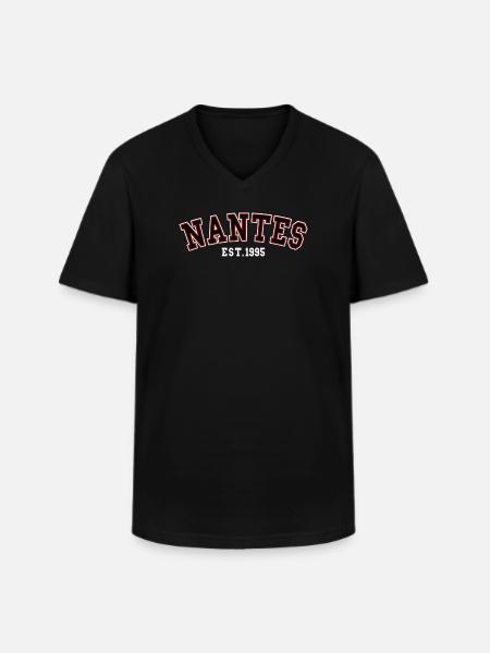 Nantes Est. 1995 - Men's V-Neck T-Shirt - black