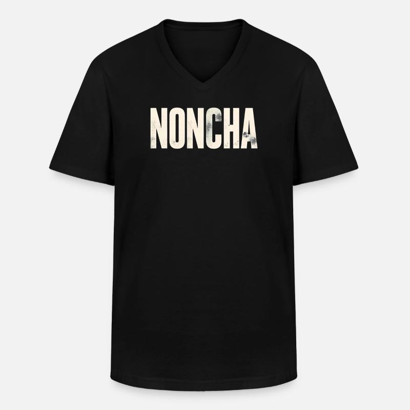 Noncha - Männer-T-Shirt mit V-Ausschnitt - Schwarz
