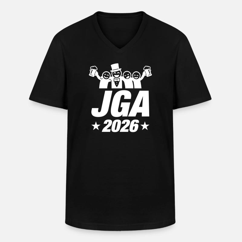 Jga 2026 Junggesellen Abschied - Männer-T-Shirt mit V-Ausschnitt - Schwarz