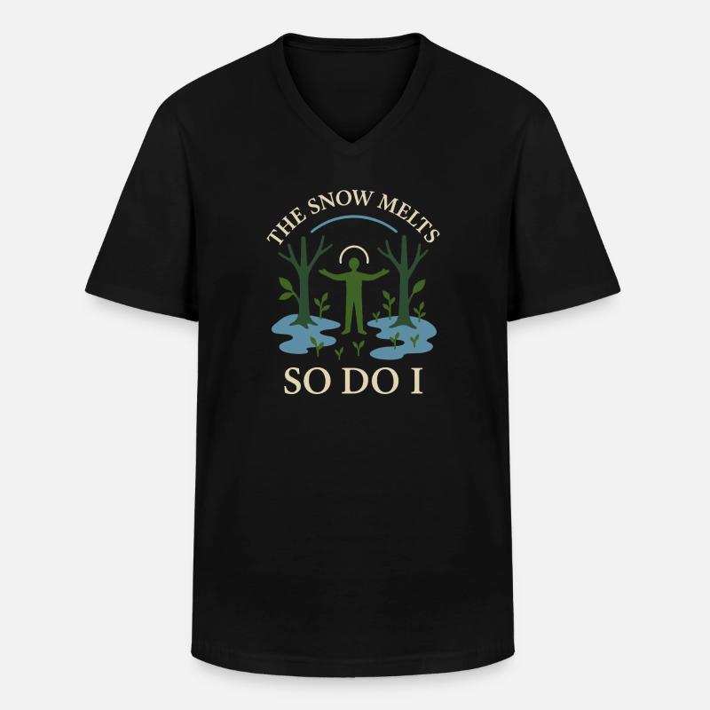 Forest Walk Overthinker Mental Reset - Men's V-Neck T-Shirt - black