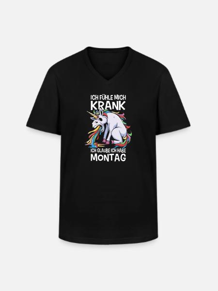 Ironiske ordsprog Ironisk Sjov Morgen-Grouch - Klassisk herre T-shirt med V-udskæring - sort