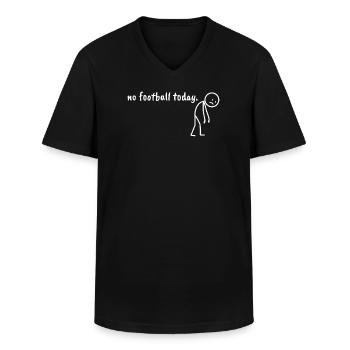 No Football Today Sad Stick Figure - Men's V-Neck T-Shirt - black - Front - AI Model Male 178 dark (178cm)