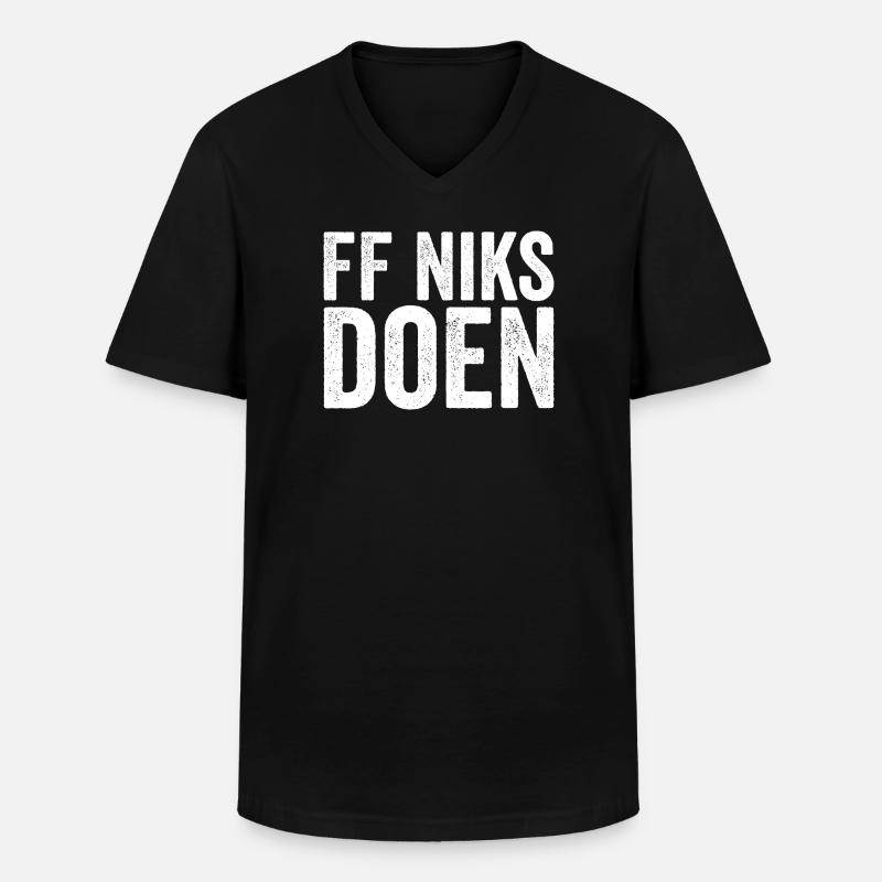 FF macht nichts – eine wunderbare Ruhe - Männer-T-Shirt mit V-Ausschnitt - Schwarz