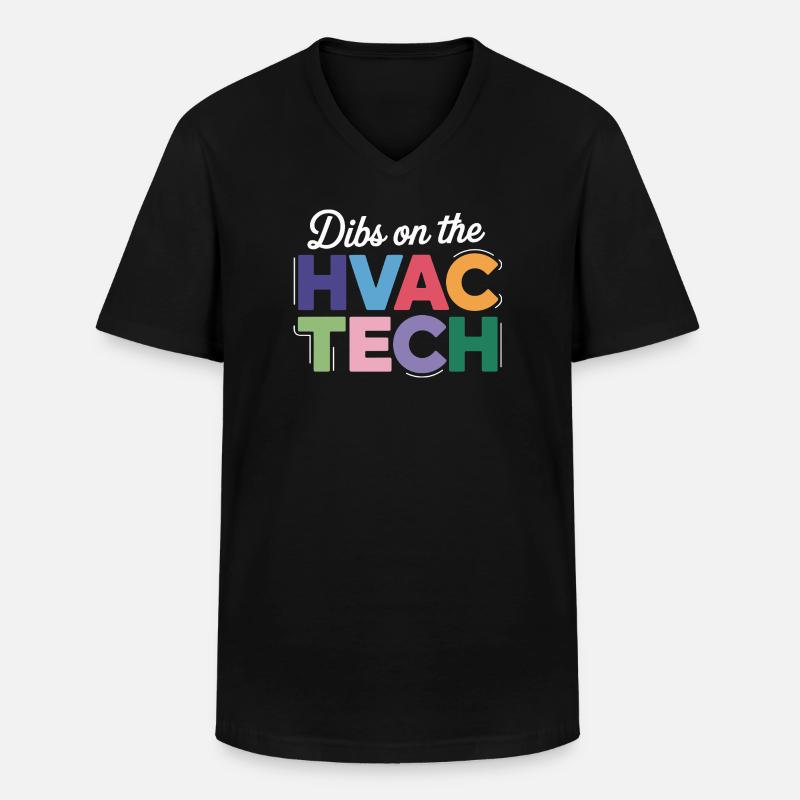 Lustiger HVAC Techniker Spruch Reparatur Experte - Männer-T-Shirt mit V-Ausschnitt - Schwarz