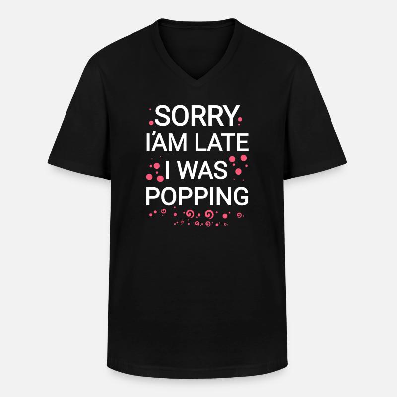 Tut mir leid - Männer-T-Shirt mit V-Ausschnitt - Schwarz