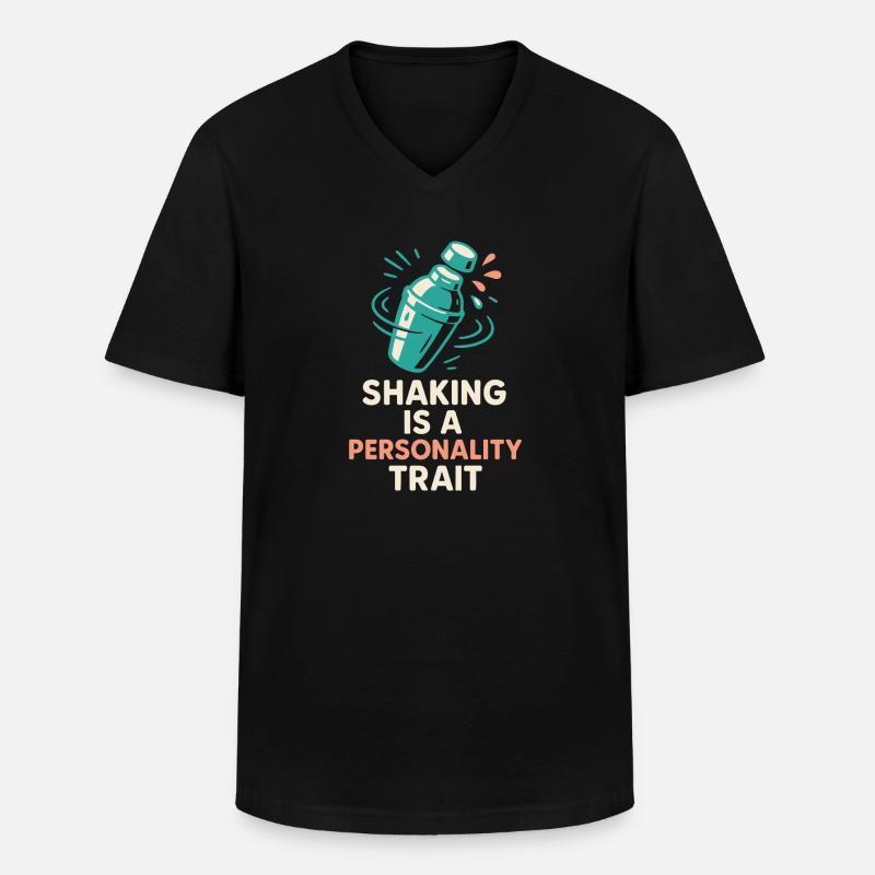 Shaker Stuck Beginner Mixologist - Men's V-Neck T-Shirt - black