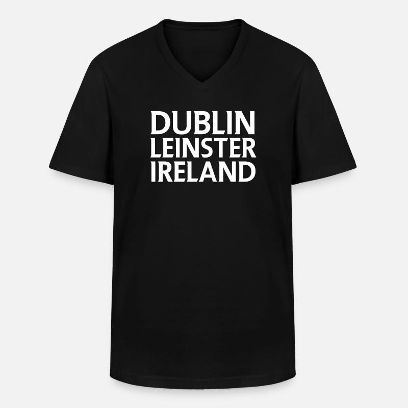 Dublin – Irland Textdesign - Männer-T-Shirt mit V-Ausschnitt - Schwarz